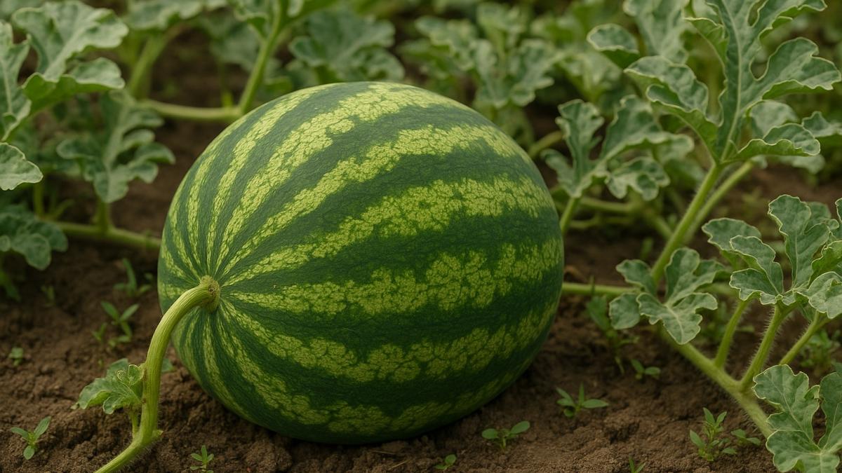 Арбуз на грядке Арбуз на грядке