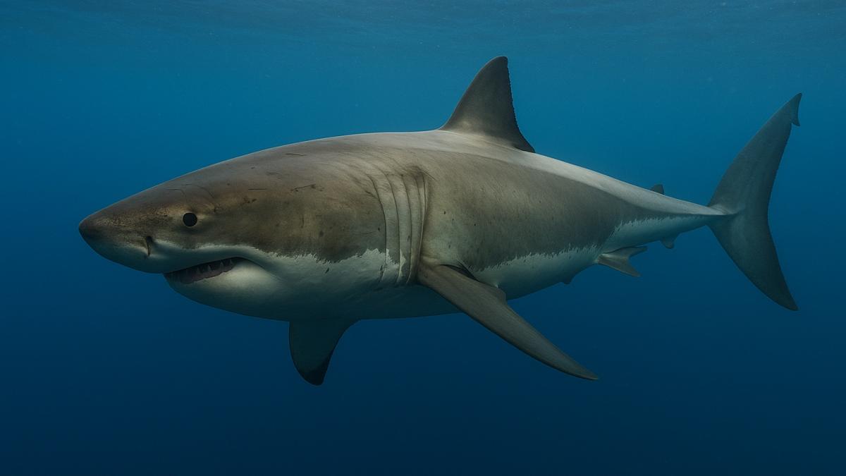 Акула в море