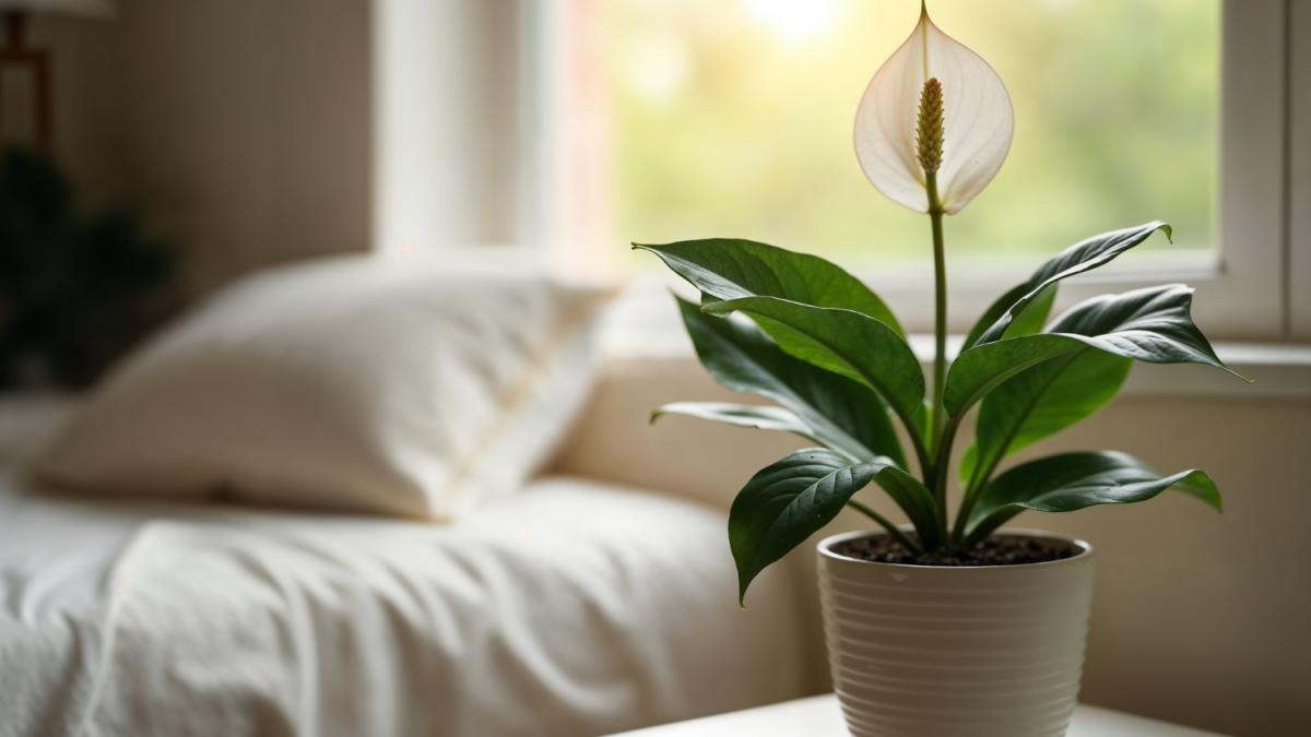 Цветок в спальне