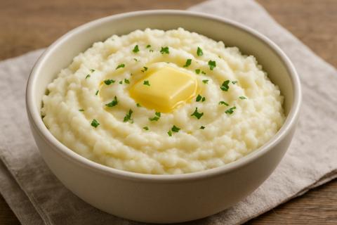 Сливки сделают пюре из цветной капусты нежнее