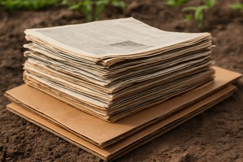 Старую газету использовали для выравнивания стен и защиты от солнца