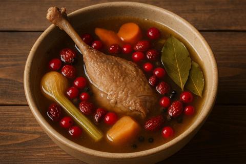 Утка с яблоками и рисом: рецепт запекания в духовке на 4 порции