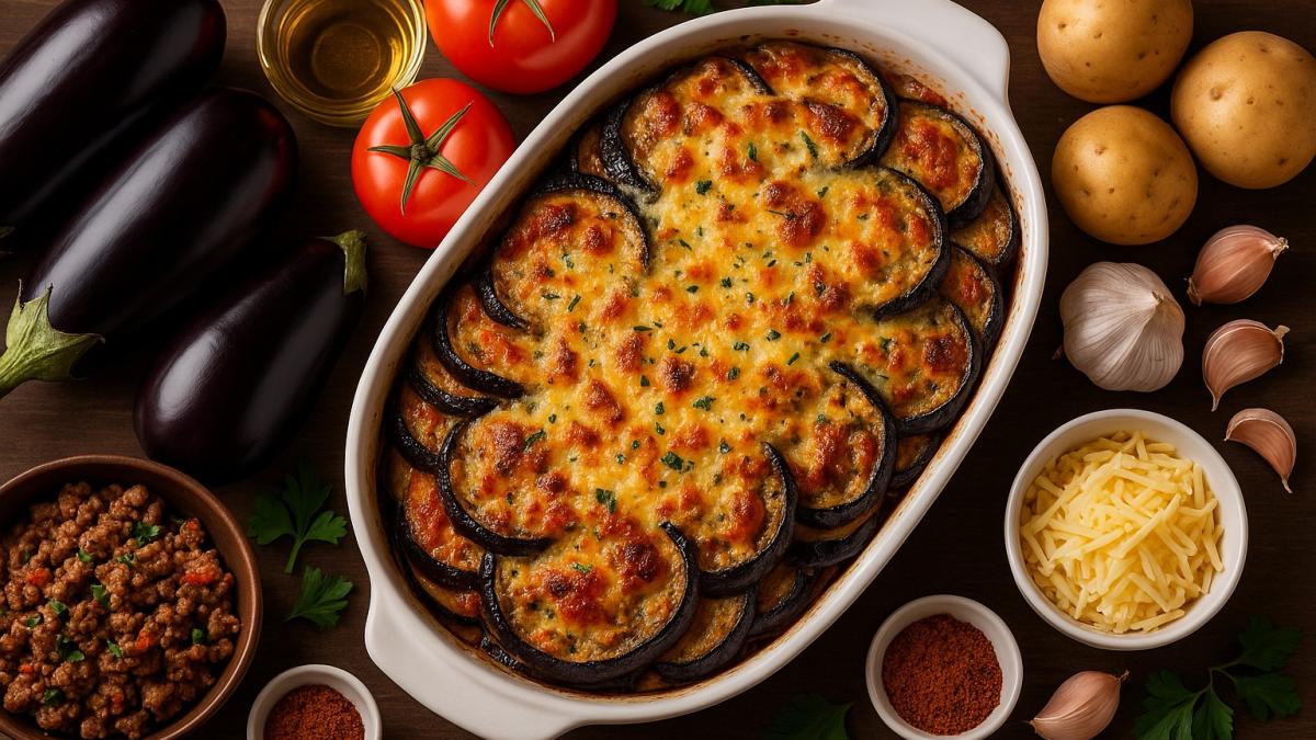 Мусака — запеканка из баклажанов и мяса Мусака — запеканка из баклажанов и мяса