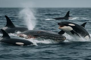 Учёные зафиксировали коллективную охоту косаток на акул ради печени — Эрик Игуэра Ривас