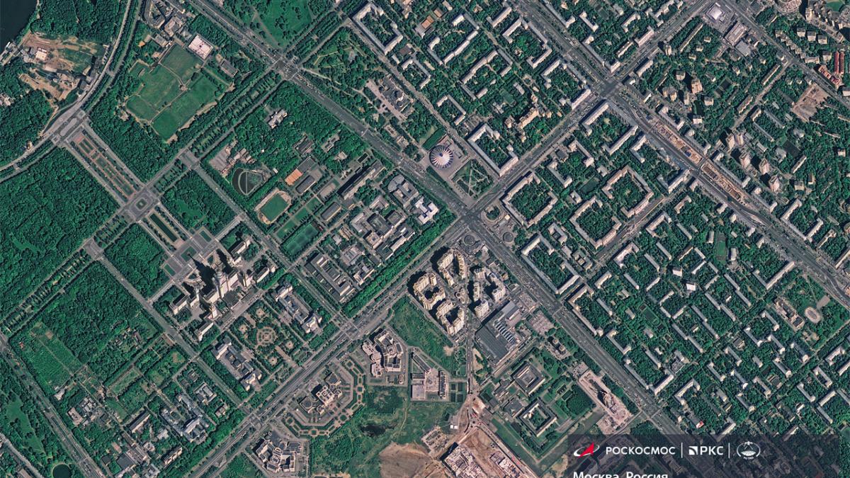 Спутниковый снимок Москвы Спутниковый снимок Москвы