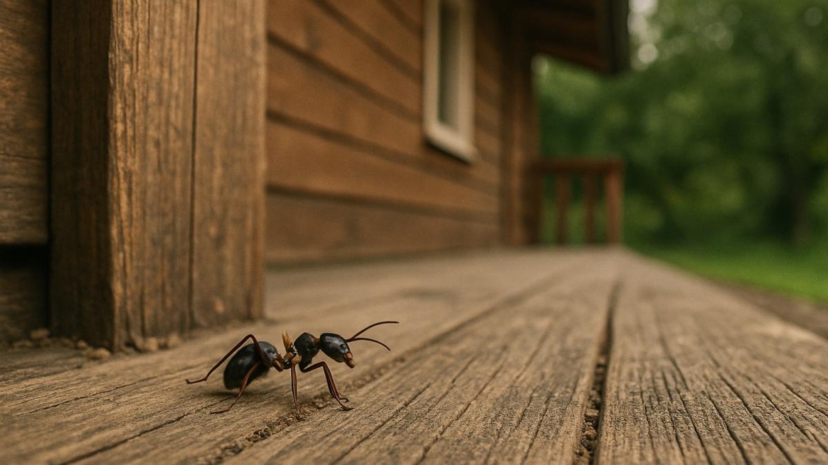 муравей на крыльце дачного дома
