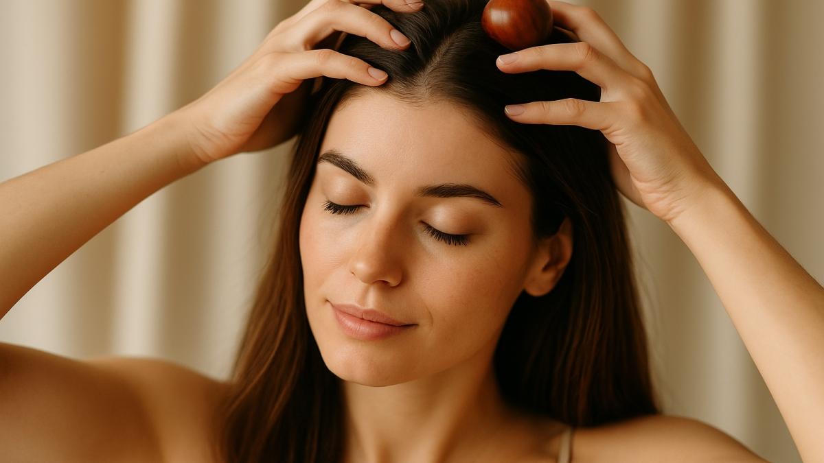 Массаж кожи головы