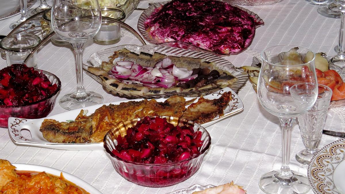 Zakuski table Zakuski table