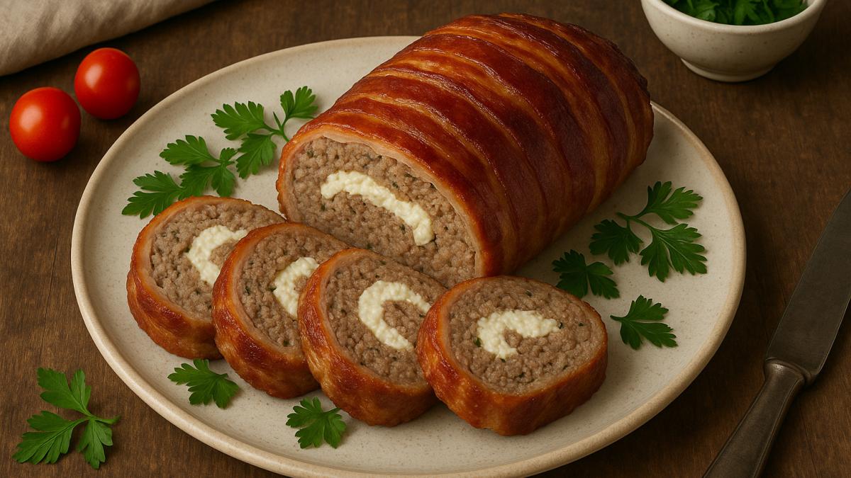 Мясной рулет из бекона