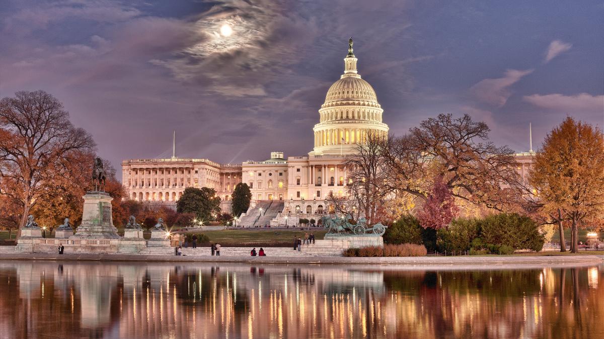 CapitalBuilding Moon ReflectingPool 12x18Print