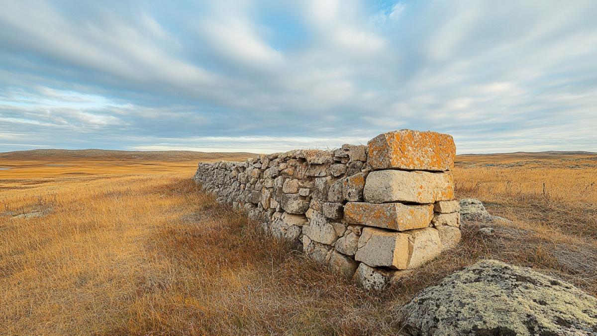 Древняя каменная стена