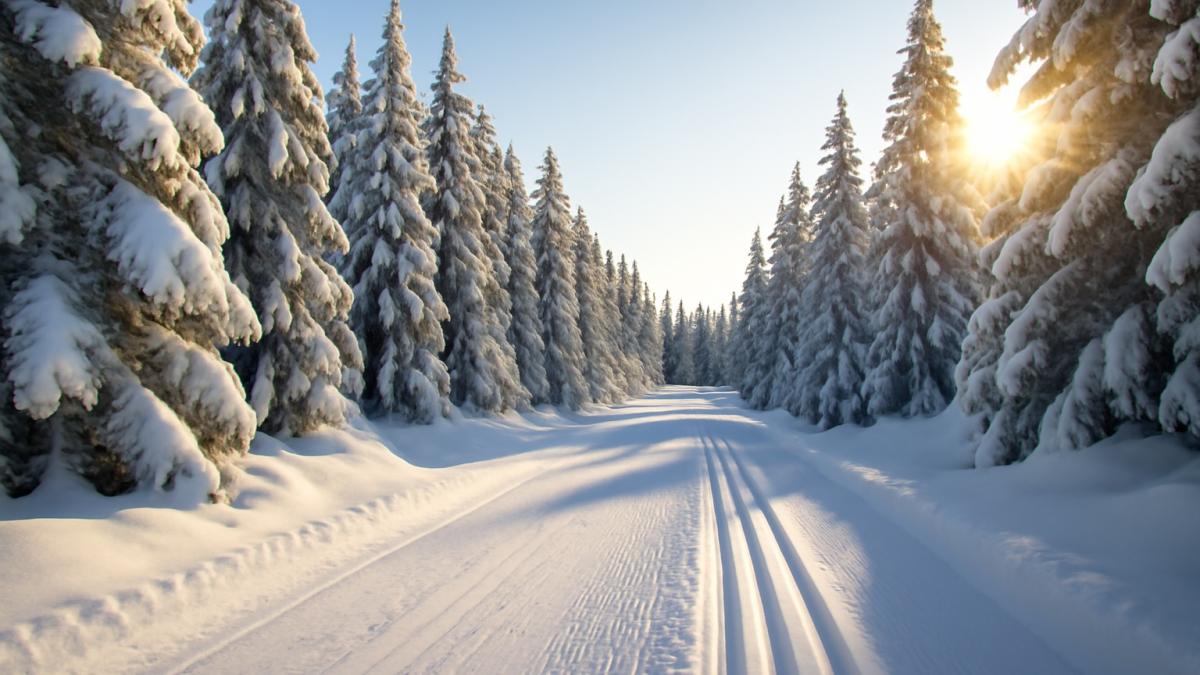 Лыжня в лесу