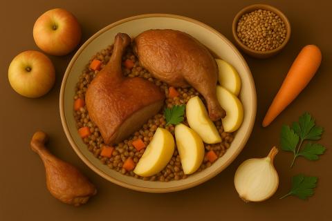 Утиное конфи по французскому рецепту сохраняет сочность мяса при длительном приготовлении