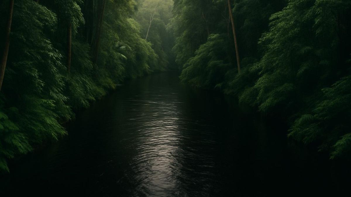 Река Руки в джунглях Африки