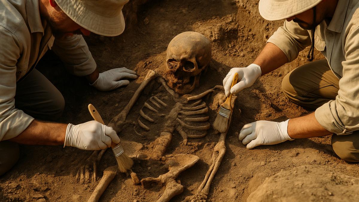 Археологи на раскопках