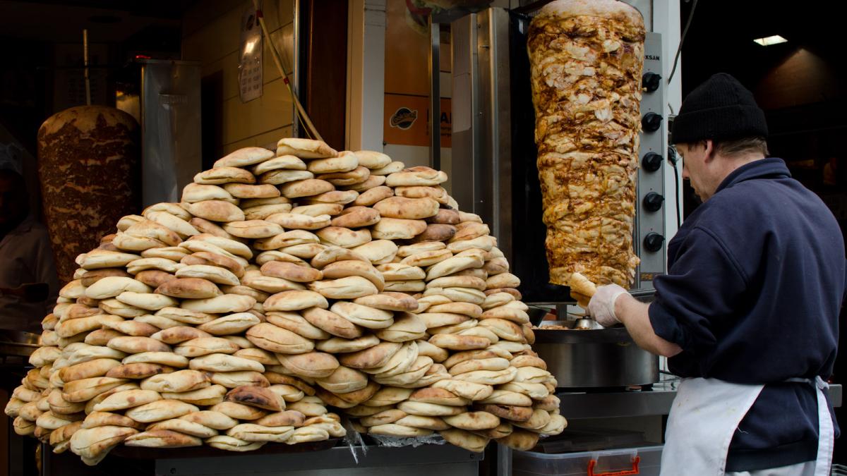 Döner kebab and pita Döner kebab and pita