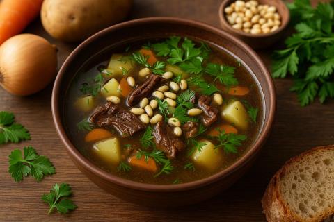 Грибной суп из белых грибов с картофелем получается лёгким, ароматным и невероятно вкусным