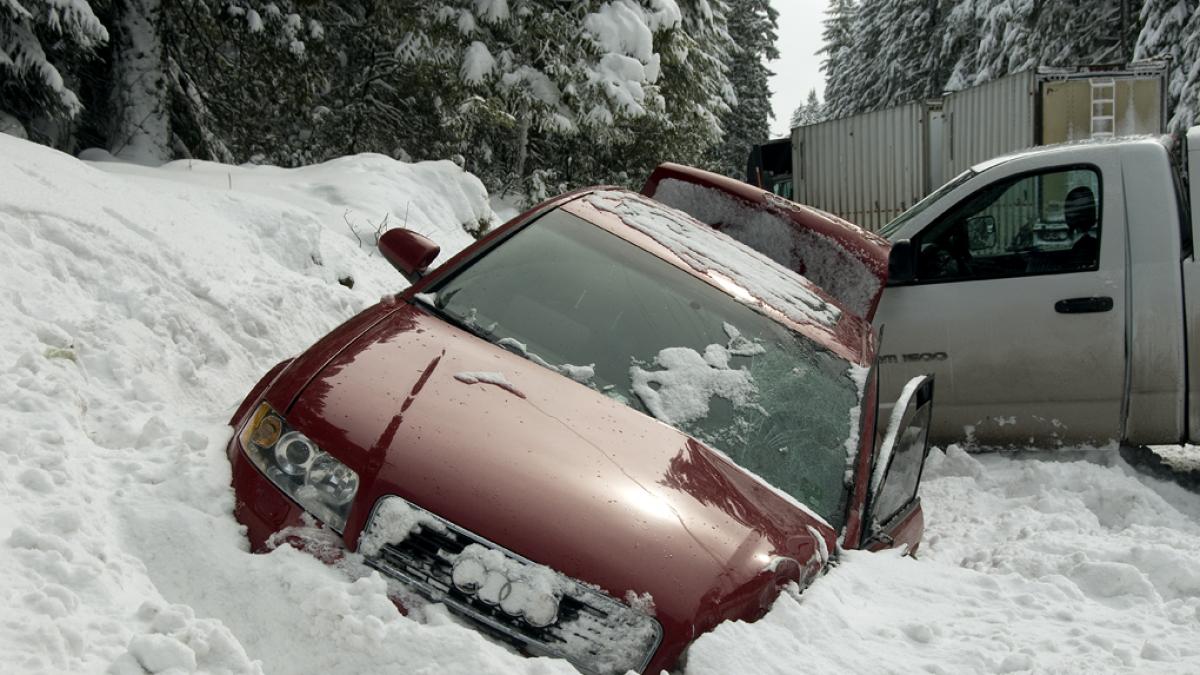 Pushed into a snow bank (5494951675) Pushed into a snow bank (5494951675)
