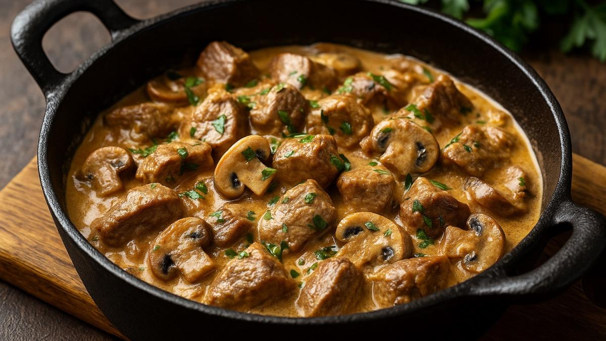 Мясное рагу с грибами