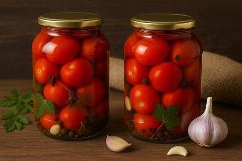 Маринованные помидоры с виноградом сохраняют вкус и аромат до следующего урожая