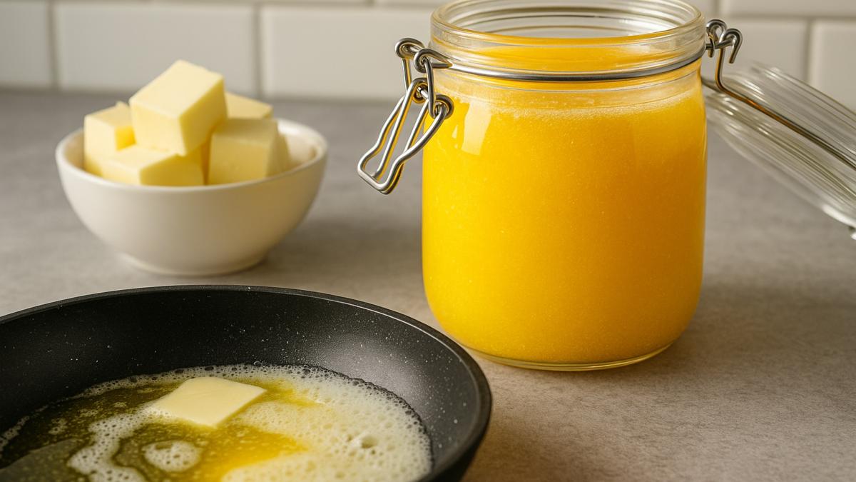 Топленое масло в банке
