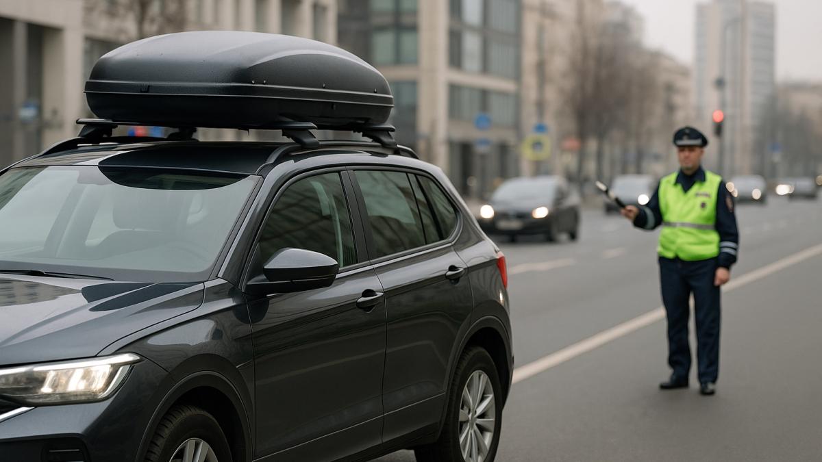 Остановка машины с багажником