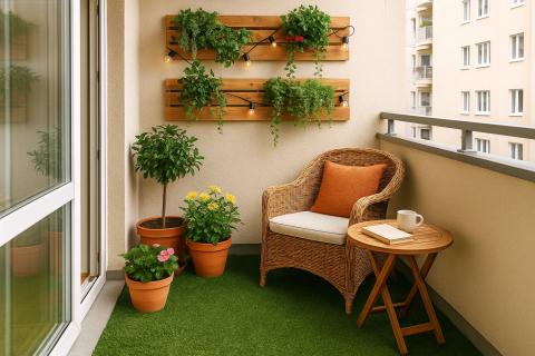 Настенные модули размещают растения на балконе без загромождения пола — агроном