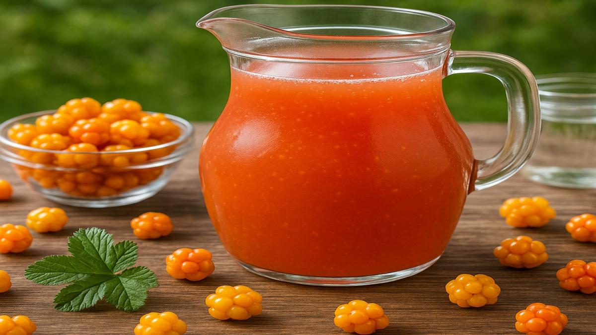 Морошковый морс на берёзовом соке