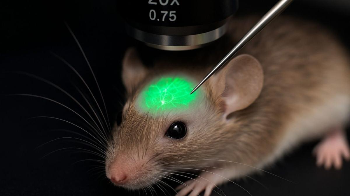 Прозрачный череп мыши