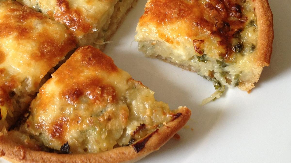 Пирог с курицей и пореем