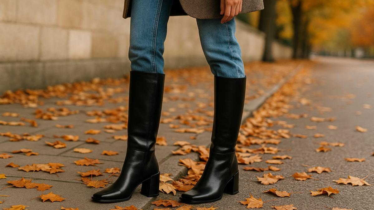 Сапоги с квадратным носом