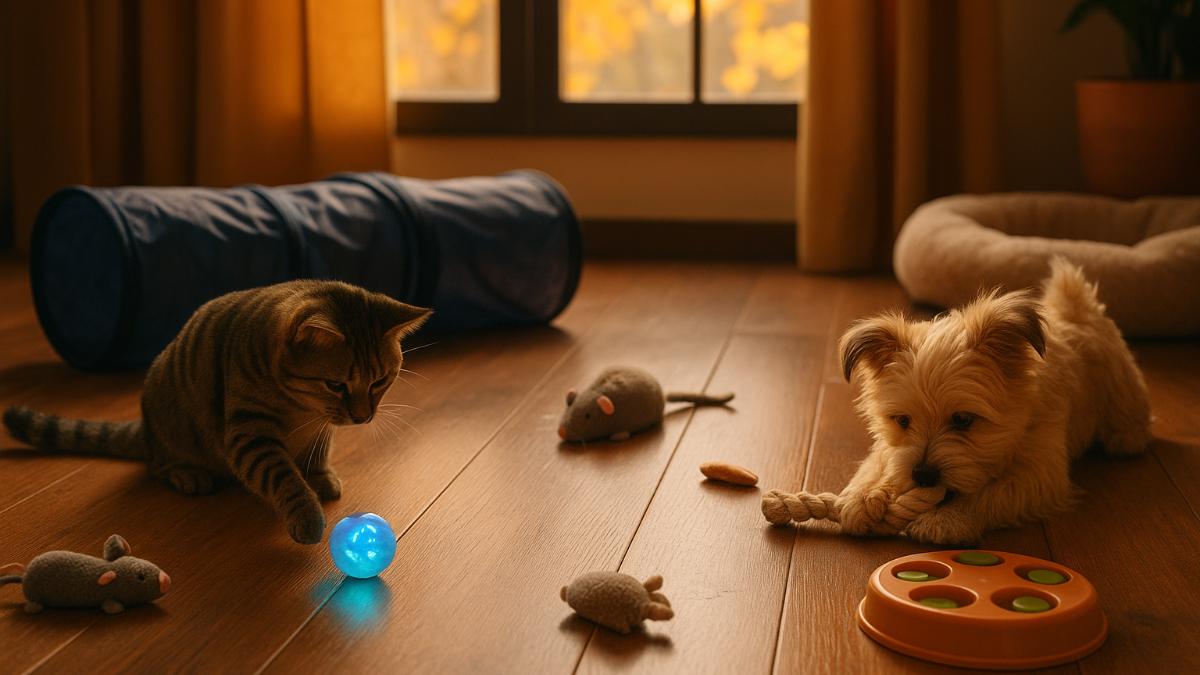 Игрушки для питомцев осенью