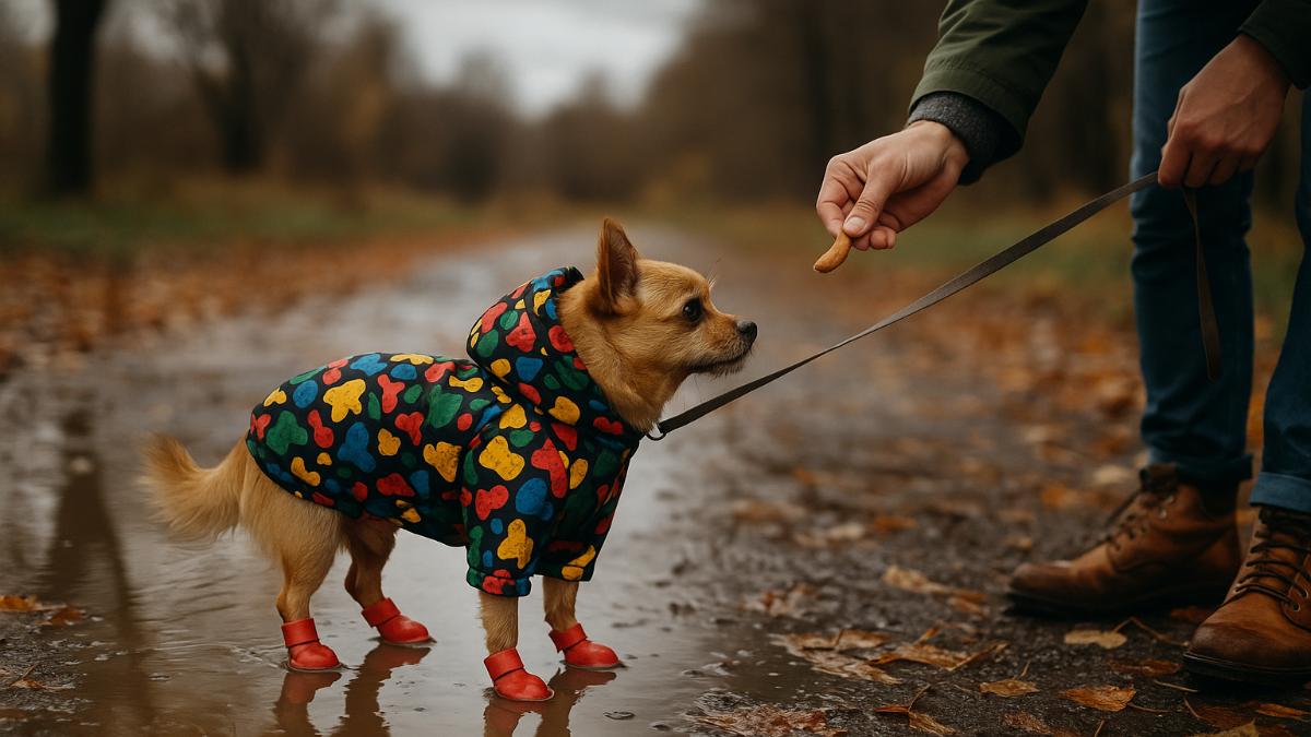 Собака не хочет гулять в слякоть