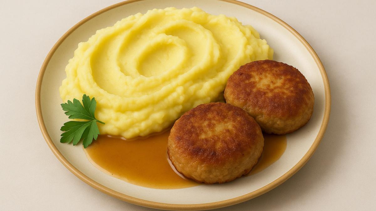 Котлеты с картофельным пюре Котлеты с картофельным пюре