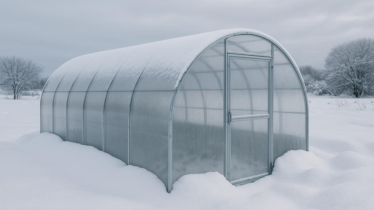 Теплица зимой