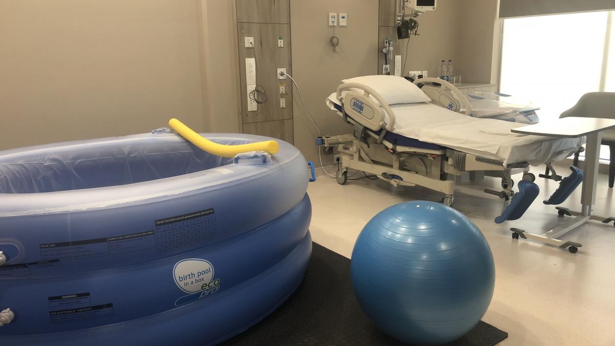 Water birthing setup at CK Birla Hospital for Women