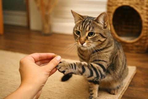Кошек можно обучить команде 