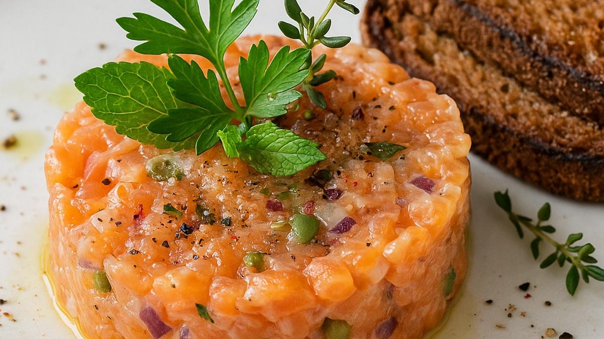 Микс-тартар из дикой рыбы с таймырскими специями