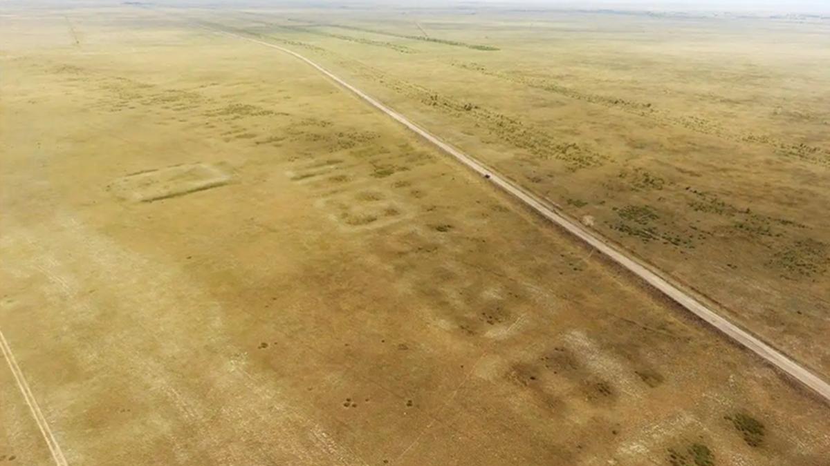 Фотография с дрона археологического объекта Семиярка