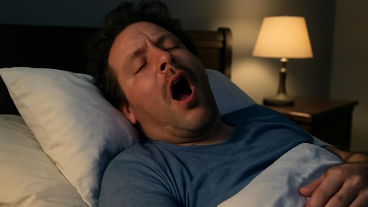 Мужчина, храпящий во сне