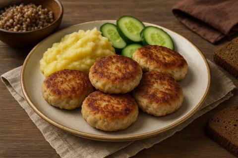 Фарш из курицы без добавления хлеба обеспечивает плотную структуру котлет