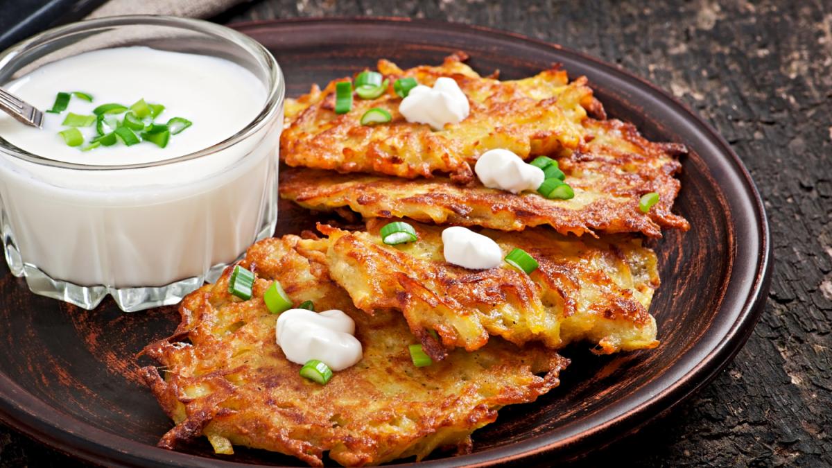 Оладьи со сметаной