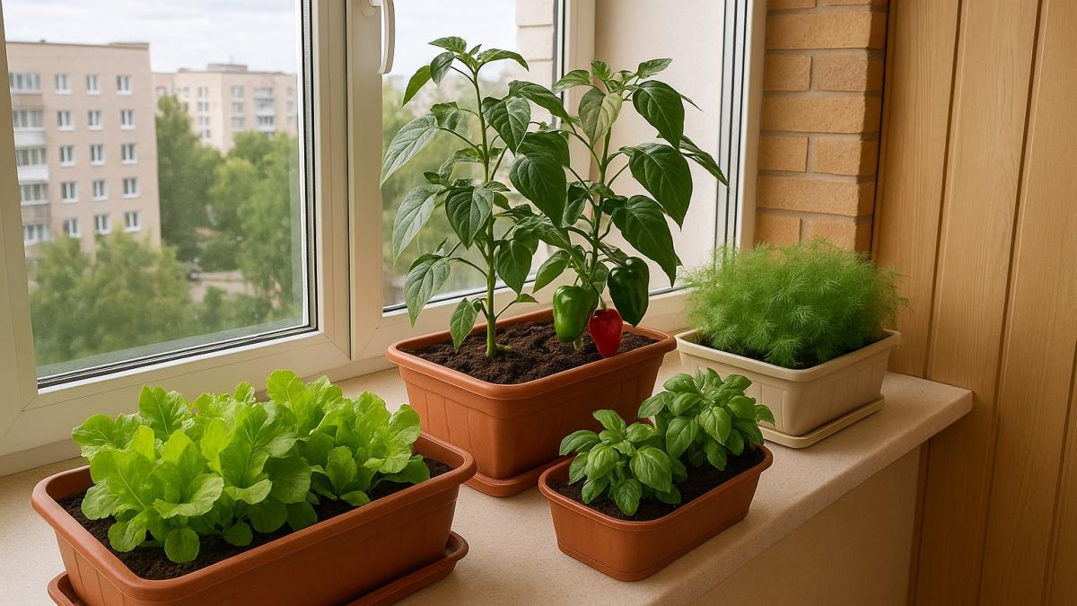 Огород на лоджии