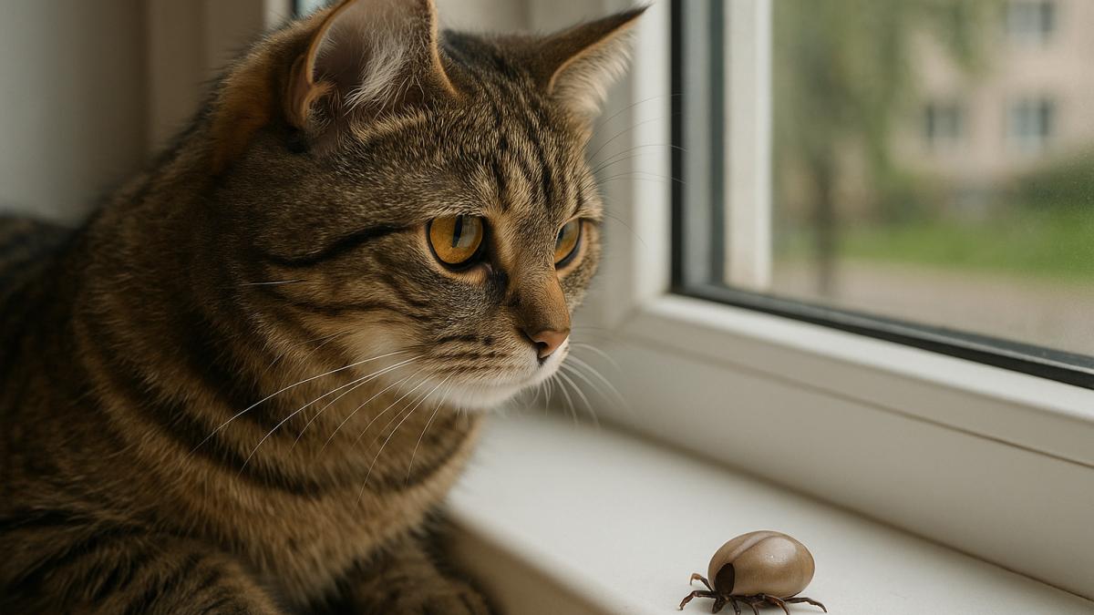 Кошка и клещи