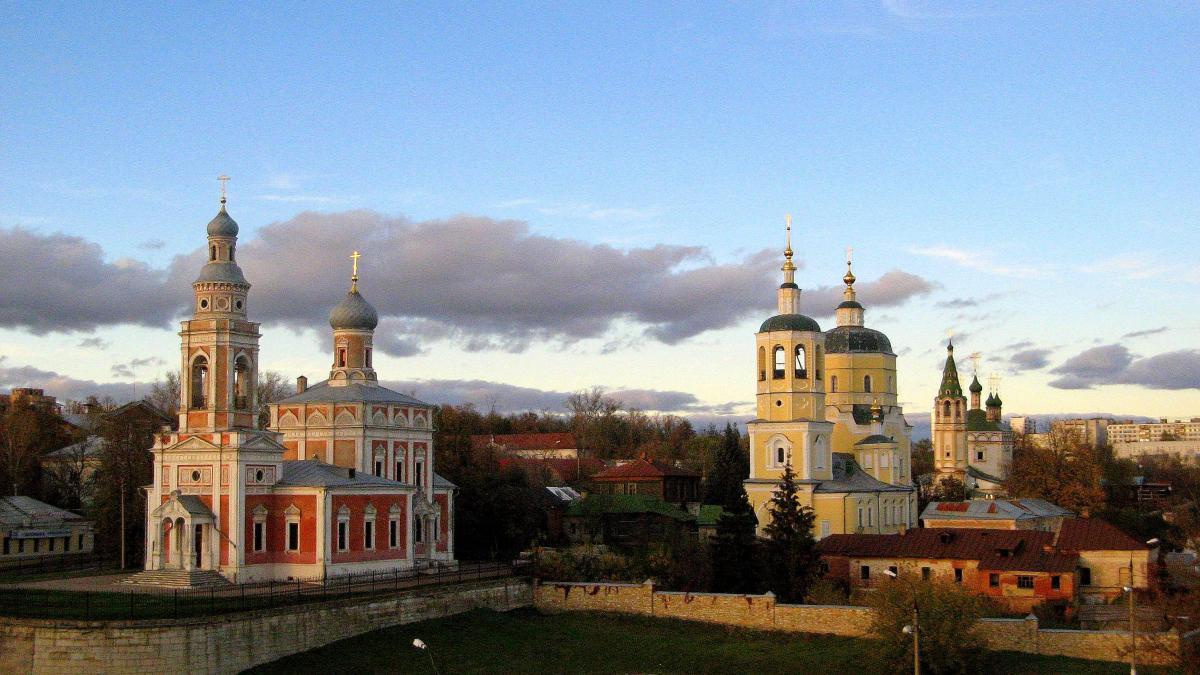 Вид с Соборной горы на исторический центр Серпухова