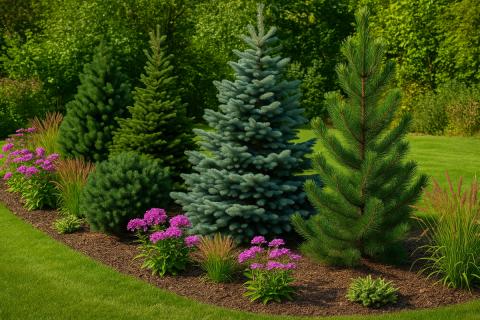 Полил хвойники перед морозом — и весной хвоя осталась зелёной: секрет прост, но важен