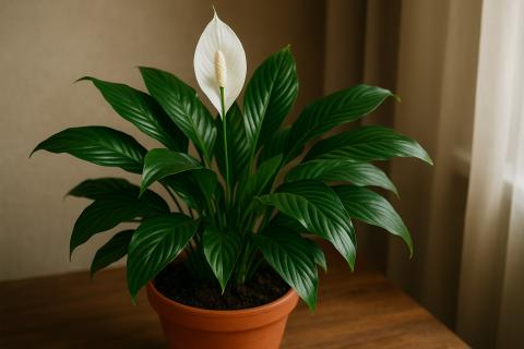 Спатифиллум формирует цветоносы только во влажном воздухе — ботаники