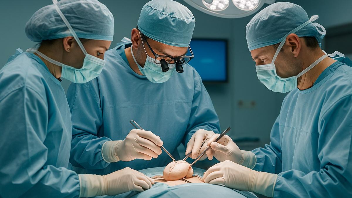 Врачи устанавливают ксенопротез