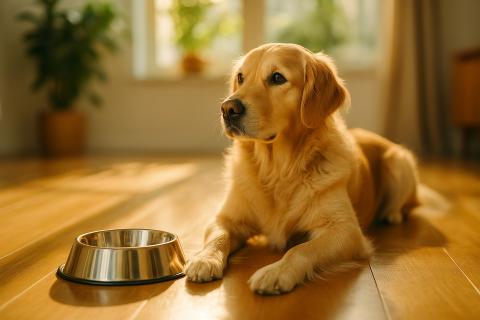 Собака отказывается от еды из-за болезни или стресса