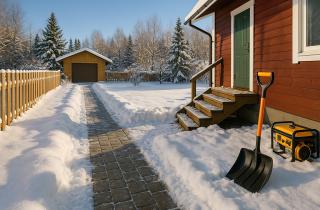 Домашние тропинки стали безопасными — и без соли: метод, который не портит сад